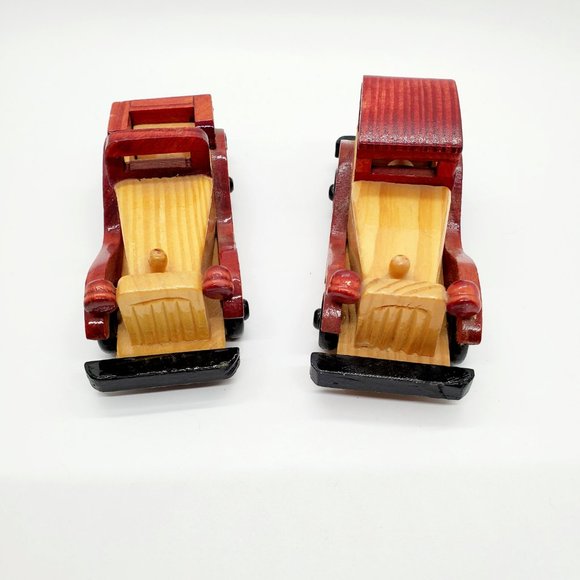 Vintage Small Wooden Cars Handmade Crafted Wood Collectible - Picture 3 of 8